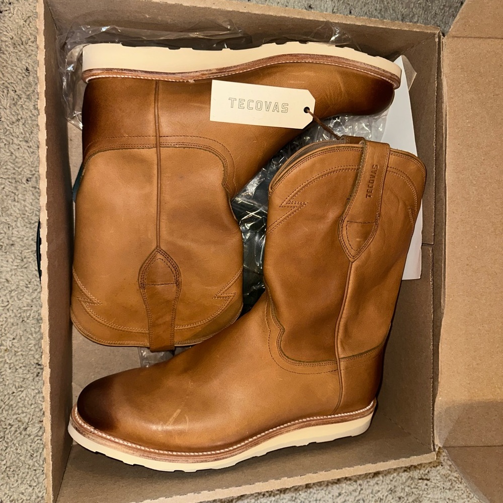Tecovas Men's Brown Leather Western Work Boots